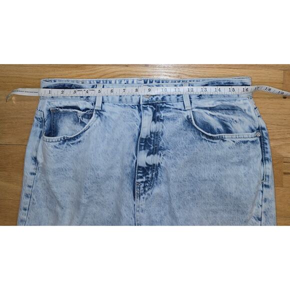 Zara baggy leg high rise distressed jeans sz US 12 UK 44 - Picture 3 of 7